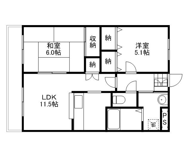 FIRST.VILLA(2LDK/1階)の間取り写真