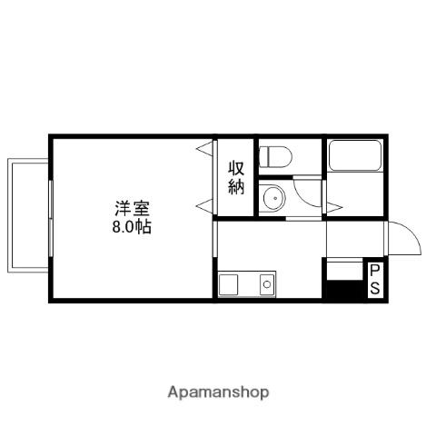 ベール花尻A棟(1K/1階)の間取り写真