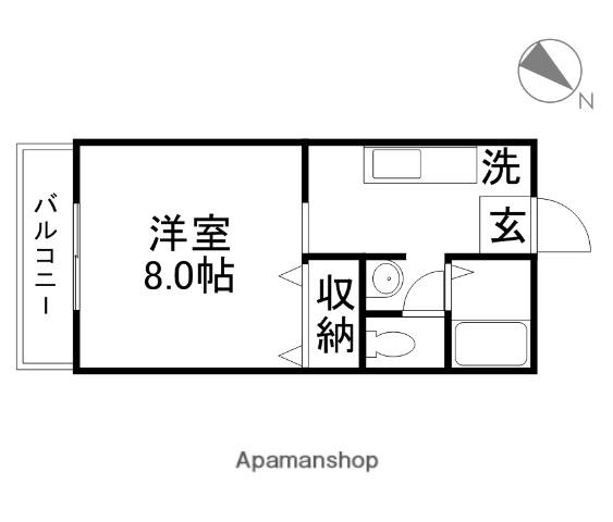 ブルームーン21(1K/2階)の間取り写真