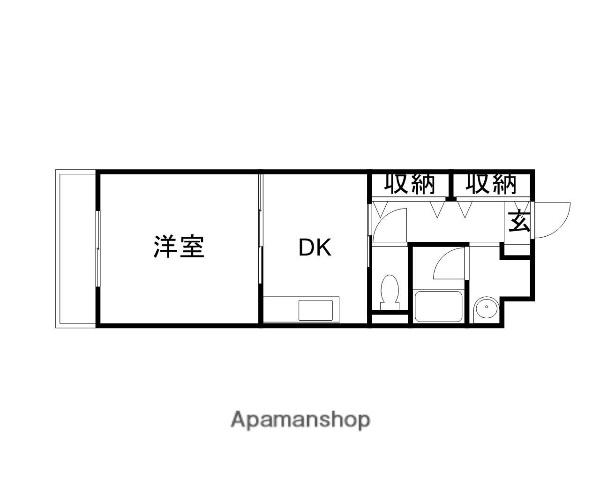 COCO中仙道(1DK/2階)の間取り写真