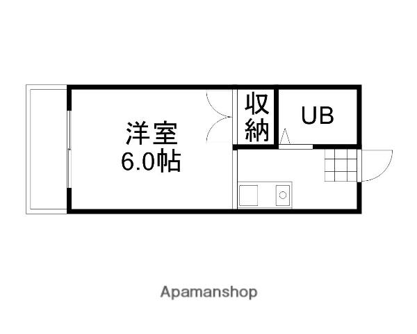 コーポ半田3(1K/2階)の間取り写真