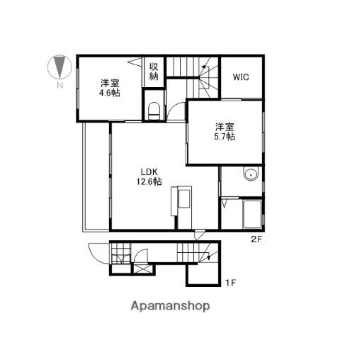 シャーメゾン・エレガンス壱番館(2LDK/2階)の間取り写真