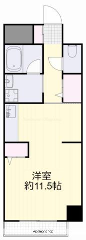 パルロイヤル東島田(ワンルーム/10階)の間取り写真