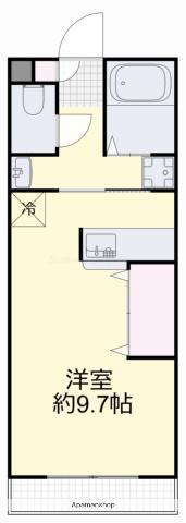 ヴィクトワール伊福(ワンルーム/1階)の間取り写真