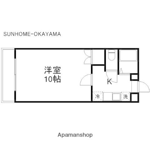 ミルキーウェイ(1K/2階)の間取り写真