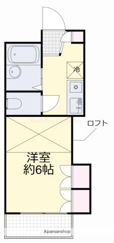 レオパレス広瀬町(1K/2階)の間取り写真