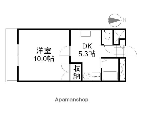サニーコスモⅡ(1DK/1階)の間取り写真