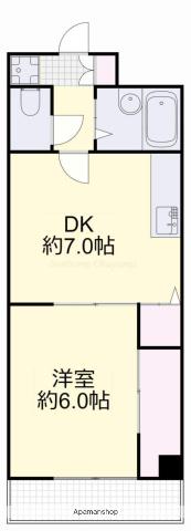 トーコーレジデンス豊成(1DK/8階)の間取り写真