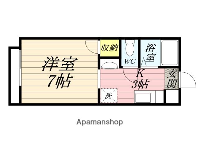 フレグランスM1(1K/1階)の間取り写真