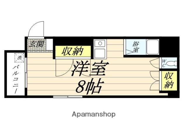 サーパス大供(ワンルーム/2階)の間取り写真
