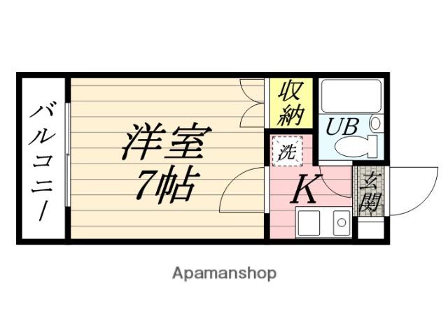 エスペーロ伊島(1K/4階)の間取り写真