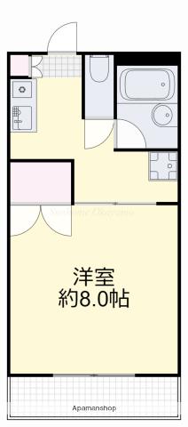 シークハウスコーポ(1DK/2階)の間取り写真