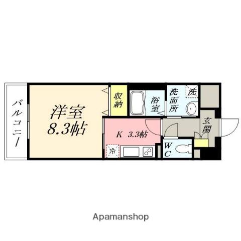 エスペランサ奥田(1K/1階)の間取り写真