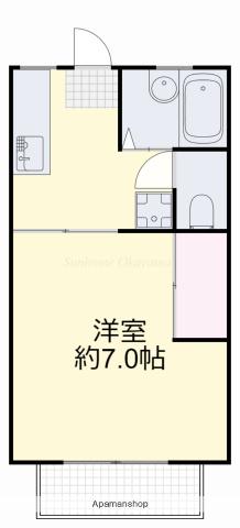 サンシャイン東岡山Ⅰ(1K/2階)の間取り写真