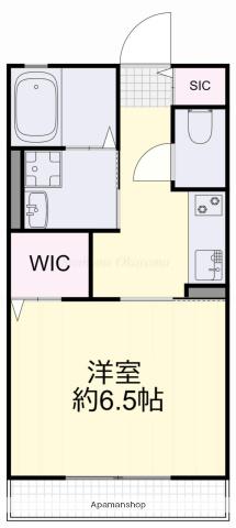 コーカサスB(1K/2階)の間取り写真