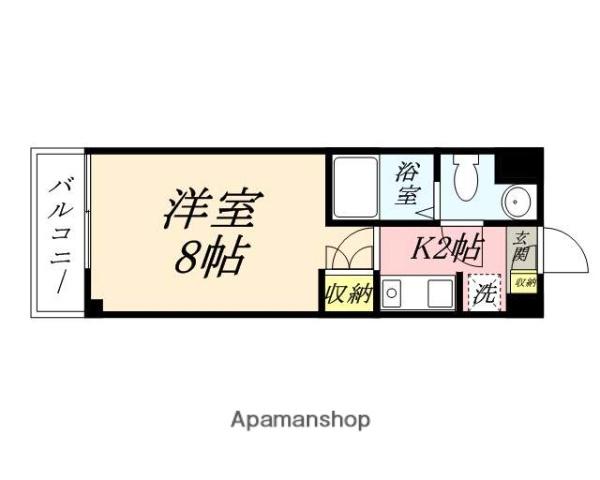 ルマンジュ津高(1K/3階)の間取り写真