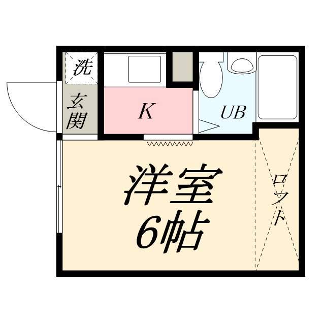 カサボニータ(ワンルーム/4階)の間取り写真