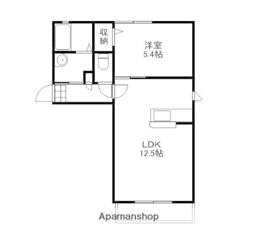 エクセル南桜が丘(1LDK/2階)の間取り写真