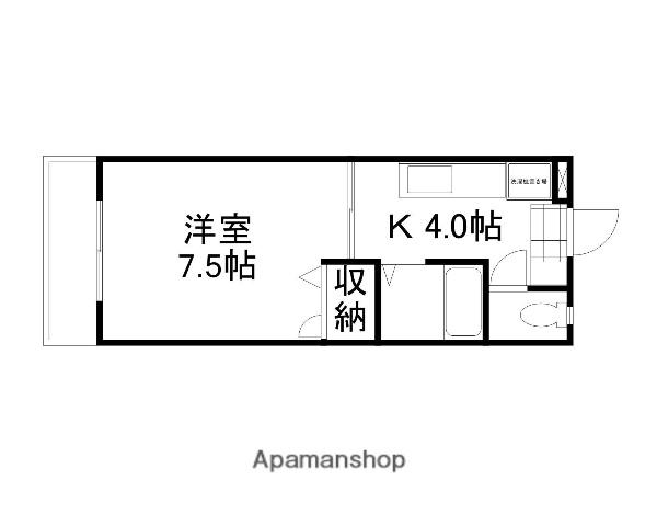 ビューラージュネス(1K/1階)の間取り写真