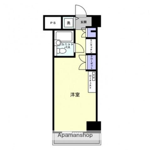 アルファコンフォート岡山(ワンルーム/4階)の間取り写真