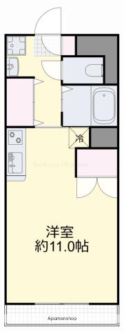 イングルサイド(ワンルーム/4階)の間取り写真