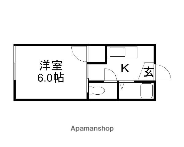 エレガンス近藤Ⅰ(1K/2階)の間取り写真