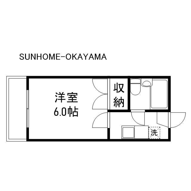 ルーエ旭川 A棟(1K/1階)の間取り写真