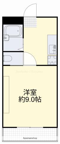 ラ・メール神田(1K/2階)の間取り写真