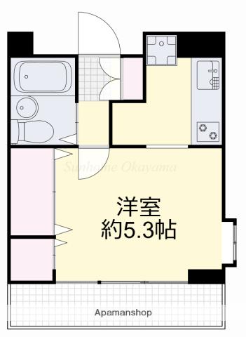 ジュネス医大東(1K/3階)の間取り写真