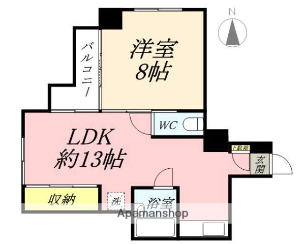 エイトバレー54(1LDK/5階)の間取り写真