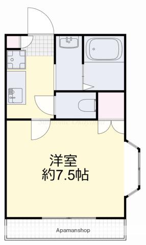 リアライズ津高(1K/5階)の間取り写真