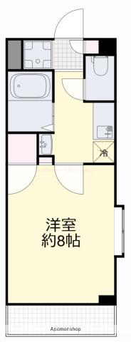 ルナ国体町(1K/3階)の間取り写真