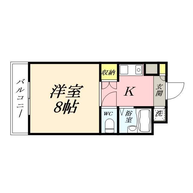 サンライト津島Ⅰ(1K/2階)の間取り写真