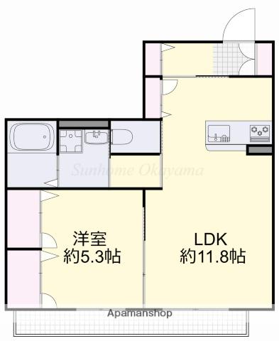アルカ・ソラーレⅢ(1LDK/1階)の間取り写真