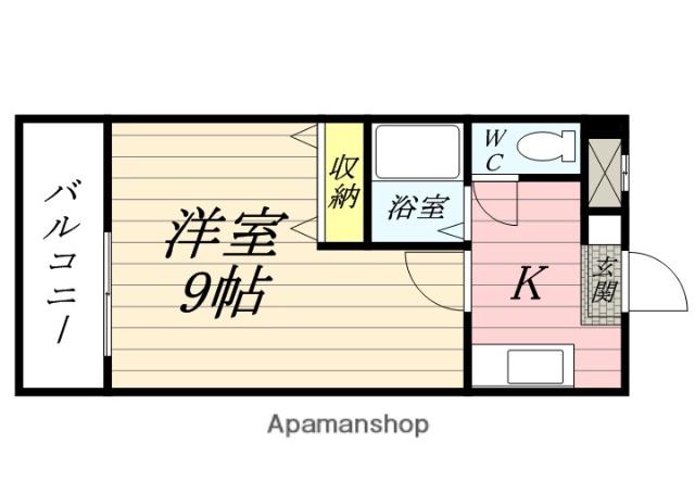 フローラ伊島(1K/2階)の間取り写真