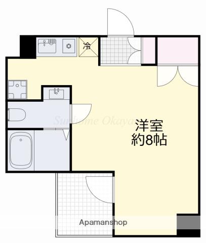 シティマンション鳳凰(ワンルーム/1階)の間取り写真