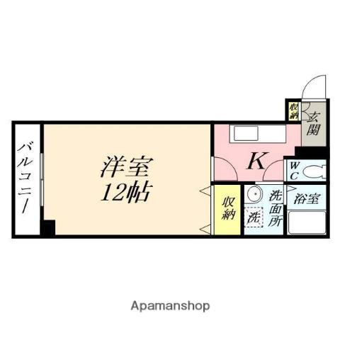ルミナスライフ(1K/4階)の間取り写真