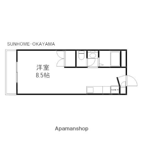 ブランニュータウン(1K/5階)の間取り写真