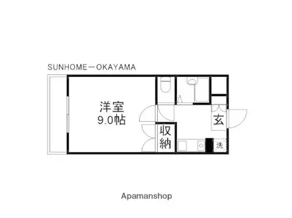 桂マンションⅡ(1K/1階)の間取り写真