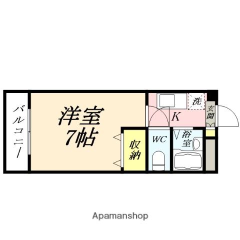 入江第二ビル(1K/5階)の間取り写真