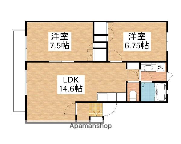 モントワールA(2LDK/2階)の間取り写真