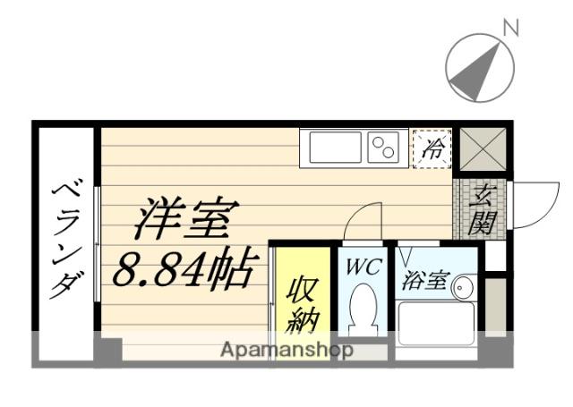 北方壱番館(ワンルーム/3階)の間取り写真