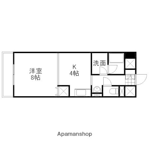 ロジェ岡本(1K/3階)の間取り写真