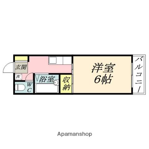 プレアール清心(1K/2階)の間取り写真