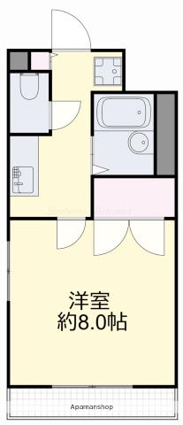 フィオーレK2(1K/3階)の間取り写真