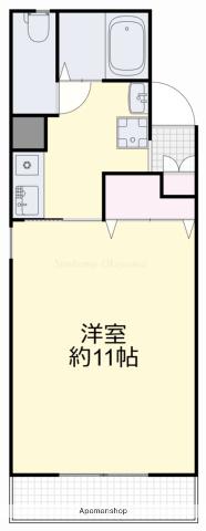 ウルルSTビル(1K/3階)の間取り写真