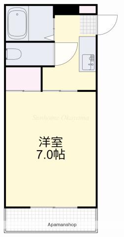 ルポール今(1K/3階)の間取り写真