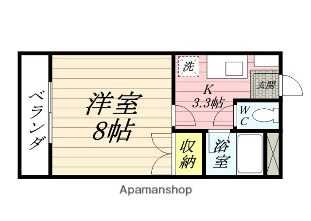 レディスマンション・キャステル(1K/1階)の間取り写真