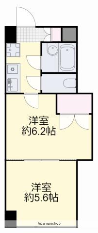 スプランドゥール中山下(2K/6階)の間取り写真