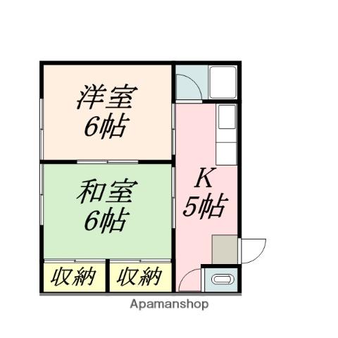 河合アパート(2K/2階)の間取り写真